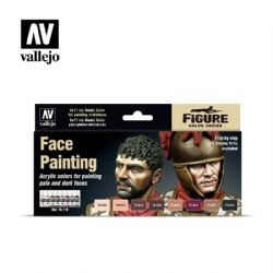 PEINTURE VALLEJO -  FACE PAINTING - KIT DE PEINTURE FIGURE COLOR SERIES -  PAINT SET VAL #70119