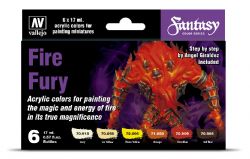 PEINTURE VALLEJO -  FIRE FURY FANTASY COLOR SERIES -  PAINT SET VAL #70243