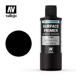 PEINTURE VALLEJO -  GLOSS BLACK (200 ML) -  SURFACE PRIMER VAL-SP #74660