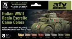 PEINTURE VALLEJO -  ITALIAN WWII REGIO ESERCITO CAMO COLORS -  PAINT SET VAL #71645