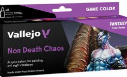 PEINTURE VALLEJO -  PACK DE 8 JEU DE PEINTURE POUR CHAOS SANS MORT FANTASY COLOR SERIES -  GAME COLOR VAL #72191