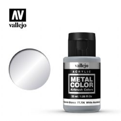 PEINTURE VALLEJO -  WHITE ALUMINIUM -  METAL COLOR VAL-MTC #77706