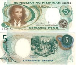 PHILIPPINES -  5 PESOS 143B