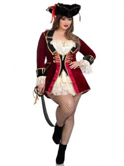 PIRATES -  COSTUME DE CAPITAINE DES PIRATES CAPTIVANTE (ADULTE - TAILLE FORTE)