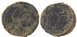 PIÈCES ROMAINES -  AE2 DE THÉODOSIUS LE GRAND (RIC 27A, AN 392) -  PIÈCES DE THÉODOSIUS LE GRAND RIC 27A