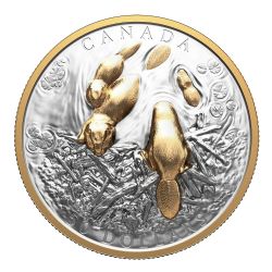 PIÈCES À DOUBLE RELIEF EXCEPTIONNEL -  EMBLÈME DU CANADA : LE CASTOR -  PIÈCES DU CANADA 2025 02