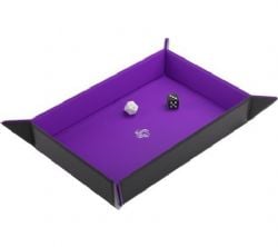 PLATEAU À DÉS PORTABLE -  PLATEAU MAGNETIQUE GAMEGENIC - RECTANGULAIRE, NOIR/VIOLET