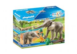 PLAYMOBIL -  ELEPHANT HABITAT (17 PIÈCES) 70324