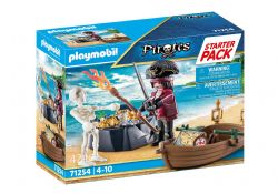 PLAYMOBIL -  STARTER PACK - PIRATE ET BARQUE (42 PIÈCES) -  CITY LIFE 71254
