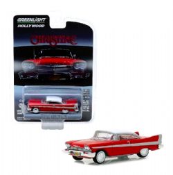 PLYMOUTH -  CHRISTINE 1958 PLYMOUTH FURY 1/64 - ROUGE -  HOLLYWOOD SERIES 23