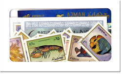 POISSONS & COQUILLAGES -  25 DIFFÉRENTS TIMBRES - POISSONS & COQUILLAGES