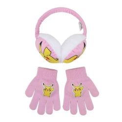 POKEMON -  ENSEMBLE CACHE OREILLES ET GANTS DE PIKACHU