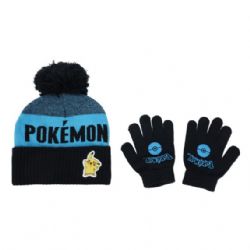 POKEMON -  ENSEMBLE TUQUE ET GANTS PIKACHU - BLEU