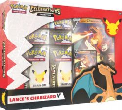 POKÉMON -  CELEBRATIONS - LANCE'S CHARIZARD V BOX (ANGLAIS) -  SWORD & SHIELD