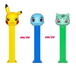 POKÉMON -  DISTRIBUTEUR ALÉATOIRE DE BONBONS PEZ (1) & RECHARGES DE BONBONS (2) - POKÉMON -  PEZ