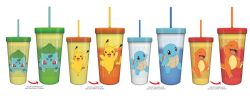 POKÉMON -  ENSEMBLE DE 4 - POKÉMONS DE DÉPART, AVEC PLASTIQUE THERMORÉACTIF (710 ML) -  GOBELET EN PLASTIQUE