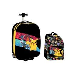 POKÉMON -  ENSEMBLE VALISE PILOTE 16 POUCES ET MINI SAC À DOS 12 POUCES PIKACHU