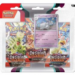 POKÉMON -  OBSIDIAN FLAMES PAQUET DE 3 BLISTER - TOMBERRO (ANGLAIS) SV3 -  SCARLET & VIOLET