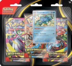 POKÉMON -  SET DE BASE - BLISTER DE 3 PAQUETS - AKWAKWAK (ANGLAIS) ME01 -  MÉGA-ÉVOLUTION
