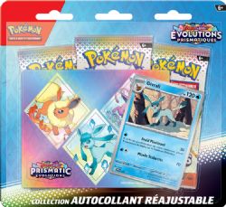 POKÉMON -  ÉVOLUTIONS PRISMATIQUES - GIVRALI COLLECTION AUTOCOLLANT - BLISTER DE 3 PAQUETS (FRANÇAIS) ***LIMITE DE 1 ARTICLE PAR CLIENT*** SV8.5 -  ÉCARLATE & VIOLET