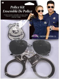 POLICIERS ET BANDITS -  ENSEMBLE D'ACCESSOIRES DE POLICE (ADULTE)