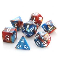 POLY RPG DICE SET -  COPPER/TURQUOISE ALLOY -  DIE HARD