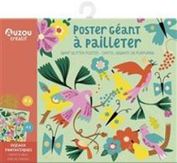 POSTER GÉANT À PAILLETER -  OISEAUX FANTASTIQUES (FRANÇAIS)