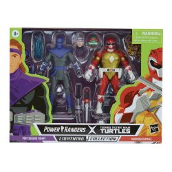 POWER RANGERS X TORTUES NINJA -  FIGURINES ARTICULÉES DE FOOT SOLDIER TOMMY & MORPHED RAPHAEL -  LIGHTNING COLLECTION
