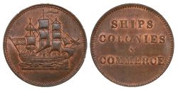 PRINCE EDWARD ISLAND TOKEN -  SHIPS COLONIES & COMMERCE, DOUBLE S, DOUBLE-E INCOMPLET -  NO DATE PRINCE EDWARD ISLAND TOKENS