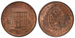 PROVINCE DU CANADA -  1842 PROVINCE OF CANADA / BANK OF MONTREAL PENNY, TRANCHE LISSE -  JETONS DE PROVINCE DU CANADA 1842