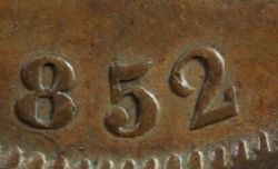PROVINCE DU CANADA -  1852 PROVINCE OF CANADA / BANK OF UPPER CANADA PENNY, 2 ÉTROIT, ATELIER HEATON (AG) -  1852 PROVINCE OF CANADA TOKENS