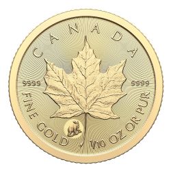 PRÉCIEUSES FEUILLES D'ÉRABLE EN OR (ANIMAUX) -  PREMIÈRES PIÈCES FRAPPÉES : MARQUE PRIVÉE DE L'OURS POLAIRE - 1/10 ONCE EN OR PUR -  PIÈCES DU CANADA 2024 01
