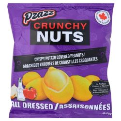 PZAZZ -  ARACHIDES ENROBÉS DE CROUSTILLES CROQUANTES - ASSAISONNÉES (80 G)