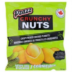 PZAZZ -  ARACHIDES ENROBÉS DE CROUSTILLES CROQUANTES - CORNICHON À L'ANETH ÉPICÉ  (80 G)