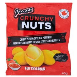 PZAZZ -  ARACHIDES ENROBÉS DE CROUSTILLES CROQUANTES - KETCHUP (80 G)