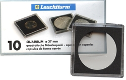 QUADRUM -  CAPSULES CARRÉES POUR PIÈCES DE 37 MM (PAQUET DE 10)