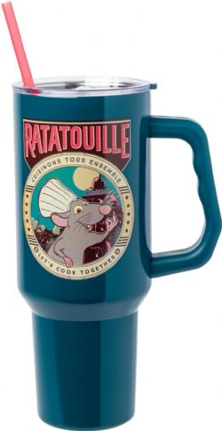 RATATOUILLE -  TASSE DE VOYAGE EN MÉTAL AVEC PAILLE DE REMY (1.18 L) -  DISNEY PIXAR