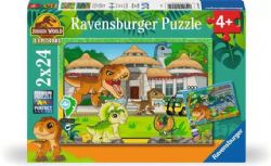 RAVENSBURGER -  2 EN 1 EXPLORATEURS DU MONDE JURASSIQUE (2 X 24 PIECES)