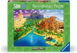 RAVENSBURGER -  LE MONDE DE MINECRAFT (500 PIÈCES) -  MINECRAFT