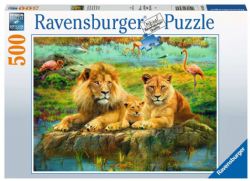 RAVENSBURGER -  LIONS DANS LA SAVANE (500 PIÈCES)