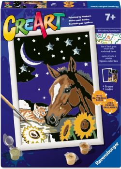 RAVENSBURGER -  PEINTURE À NUMÉROS - AMITIÉ (13 X 18 CM) -  CREART KIDS