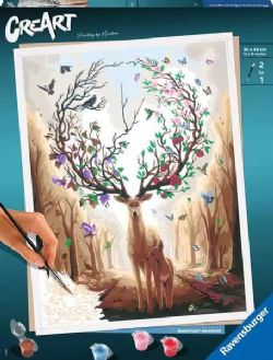 RAVENSBURGER -  PEINTURE À NUMÉROS- MAGNIFIQUE RENCONTRE (30 CM X 40 CM) -  CREART