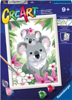 RAVENSBURGER -  PEINTURE À NUMÉROS - MIGNONS KOALAS (18 X 24 CM) -  CREART KIDS