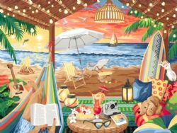 RAVENSBURGER -  PEINTURE À NUMÉROS SUR CANVAS - CABANE CONFORTABLE (30 CM X 40 CM) -  CREART