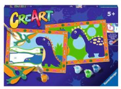RAVENSBURGER -  PEINTURE À NUMÉROS - TERRE DES DINOSAURES (32 X 22 CM) -  CREART JUNIOR
