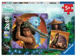 RAVENSBURGER -  RAYA ET LE DERNIER DRAGON (3X49 PIÈCES) - 5 ANS+ -  DISNEY