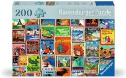 RAVENSBURGER -  TIMBRES DU MONDE ENTIER (200 PIÈCES XL) -  BIEN ÊTRE