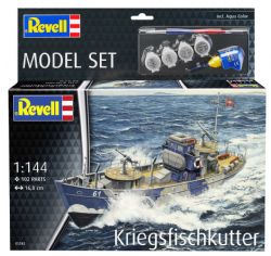 REVELL -  1/144 - KRIEGSFISCHKUTTER -  MODEL SET 65242