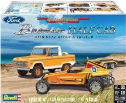 REVELL -  1/25 - FORD BRONCO HALF CAB WITH DUNE BUGGY -  SPECIAL EDITION 85-7228