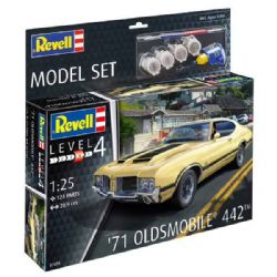 REVELL -  1/25 - OLDSMOBILE 442 1971 (SKILL LEVEL 4) -  MODEL SET 67695